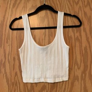 White Tank Crop Top